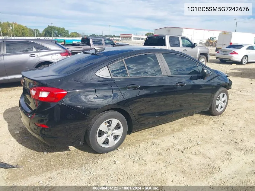 2016 Chevrolet Cruze Ls Auto VIN: 1G1BC5SM5G7242676 Lot: 40434122