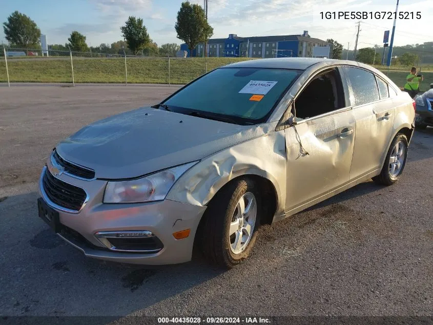 2016 Chevrolet Cruze Limited 1Lt Auto VIN: 1G1PE5SB1G7215215 Lot: 40435028