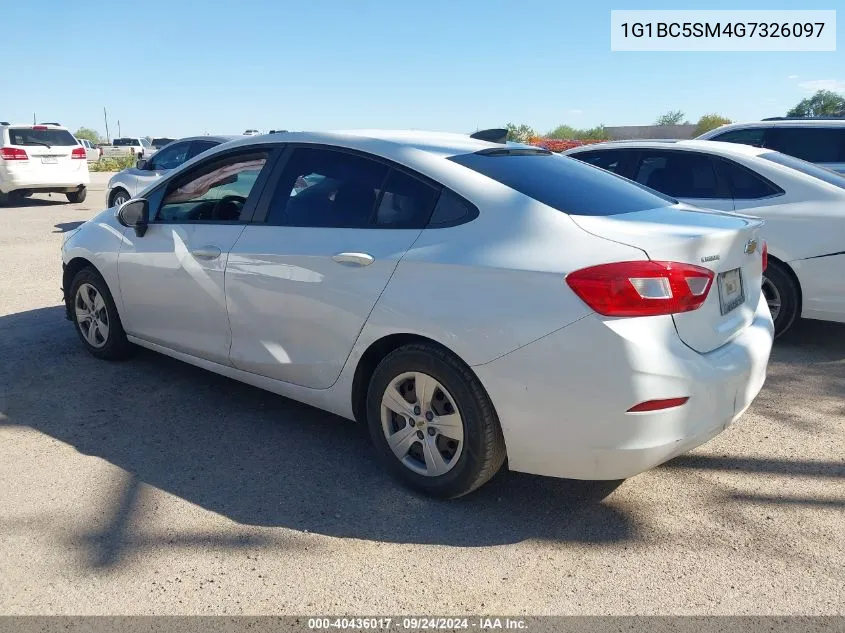 1G1BC5SM4G7326097 2016 Chevrolet Cruze Ls Auto