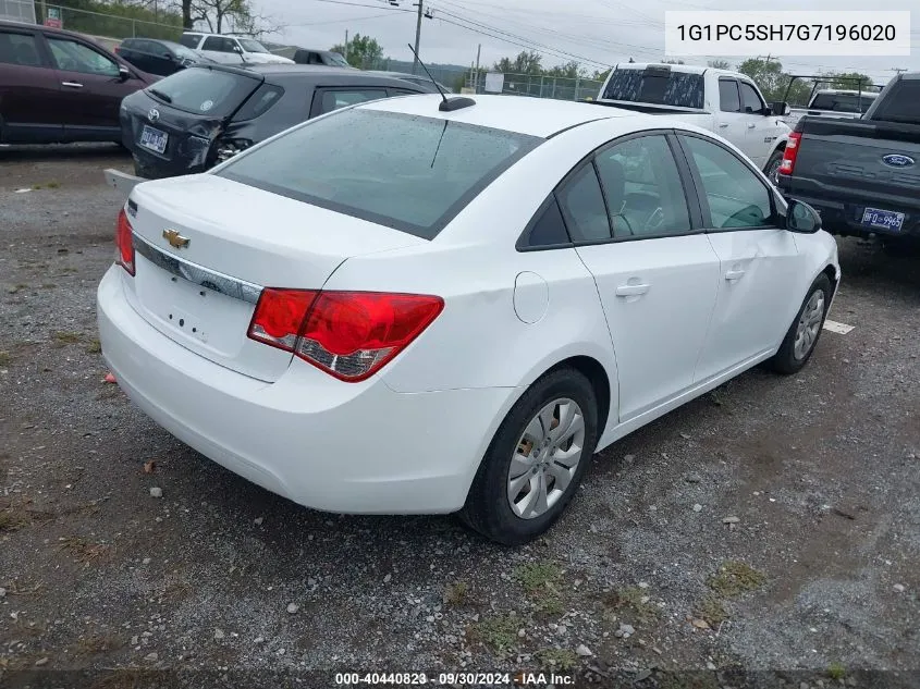 2016 Chevrolet Cruze Limited Ls VIN: 1G1PC5SH7G7196020 Lot: 40440823