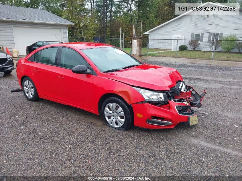 2016 Chevrolet Cruze Limited Ls VIN: 1G1PC5SG2G7142258 Lot: 40445516