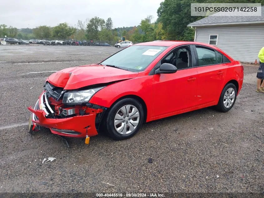 2016 Chevrolet Cruze Limited Ls VIN: 1G1PC5SG2G7142258 Lot: 40445516