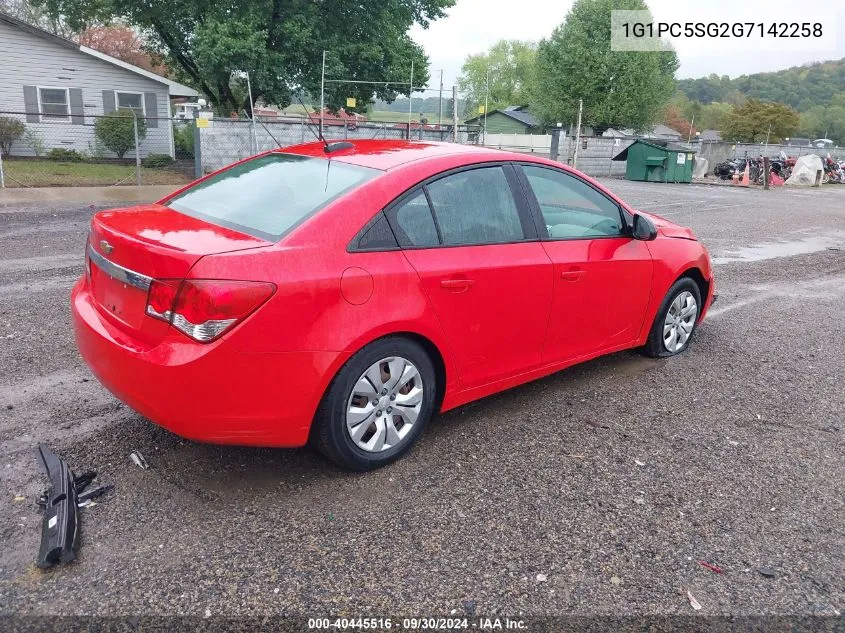 1G1PC5SG2G7142258 2016 Chevrolet Cruze Limited Ls