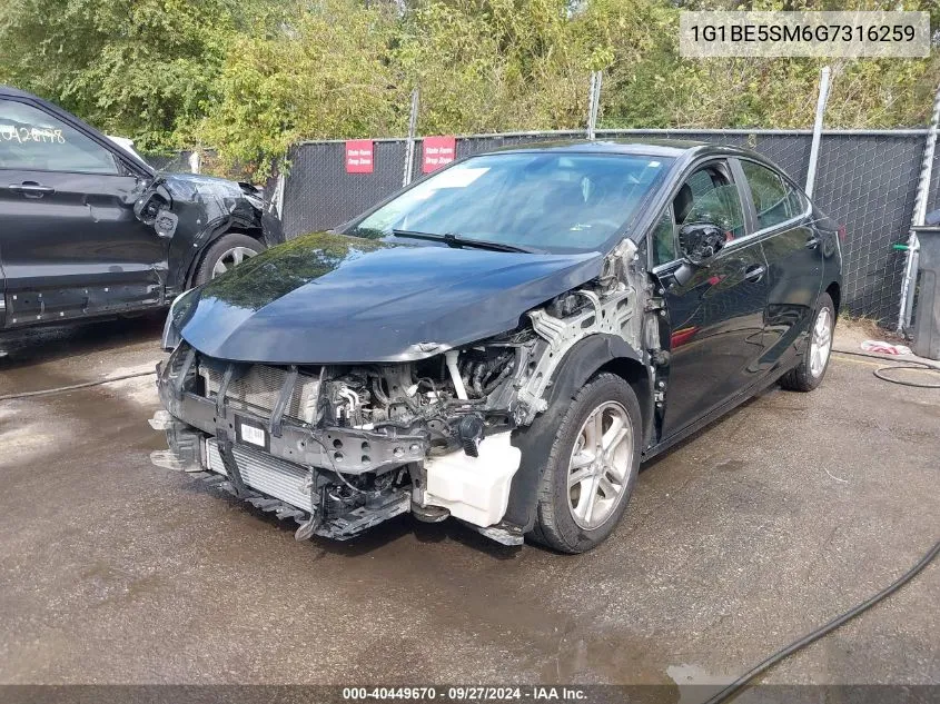 2016 Chevrolet Cruze Lt Auto VIN: 1G1BE5SM6G7316259 Lot: 40449670