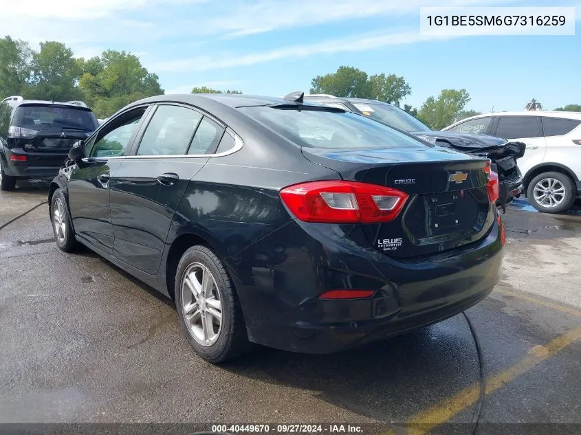 1G1BE5SM6G7316259 2016 Chevrolet Cruze Lt Auto