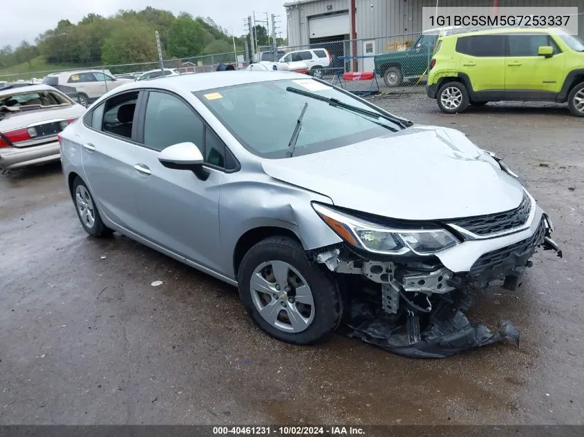 2016 Chevrolet Cruze Ls Auto VIN: 1G1BC5SM5G7253337 Lot: 40461231