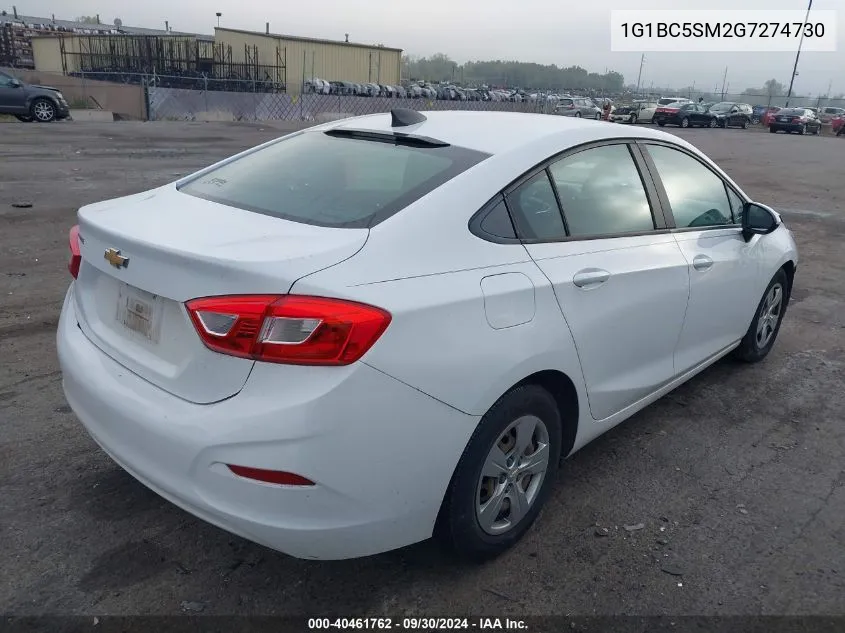 1G1BC5SM2G7274730 2016 Chevrolet Cruze Ls