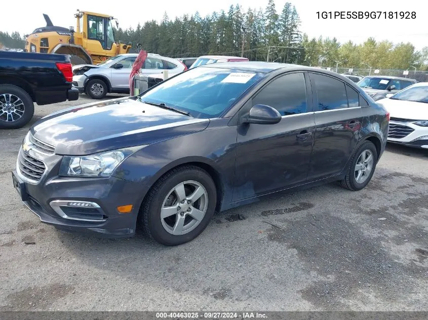 1G1PE5SB9G7181928 2016 Chevrolet Cruze Limited 1Lt Auto