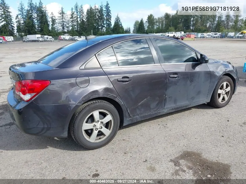 2016 Chevrolet Cruze Limited 1Lt Auto VIN: 1G1PE5SB9G7181928 Lot: 40463025