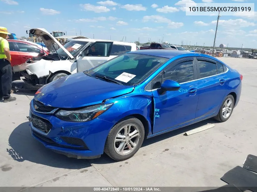 1G1BE5SMXG7281919 2016 Chevrolet Cruze Lt Auto