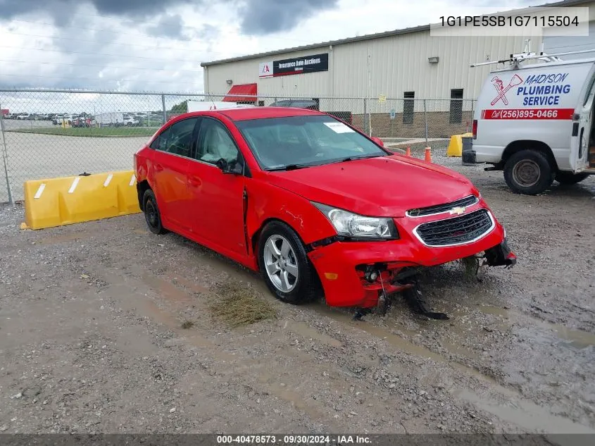 2016 Chevrolet Cruze Limited 1Lt Auto VIN: 1G1PE5SB1G7115504 Lot: 40478573