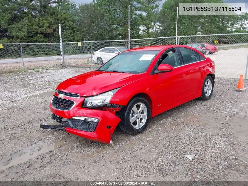 2016 Chevrolet Cruze Limited 1Lt Auto VIN: 1G1PE5SB1G7115504 Lot: 40478573