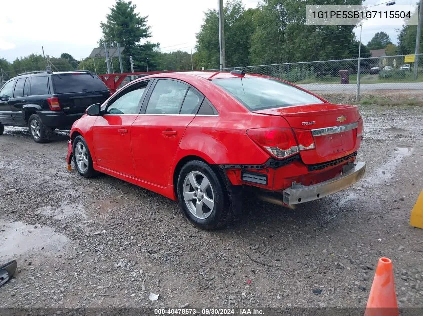 1G1PE5SB1G7115504 2016 Chevrolet Cruze Limited 1Lt Auto