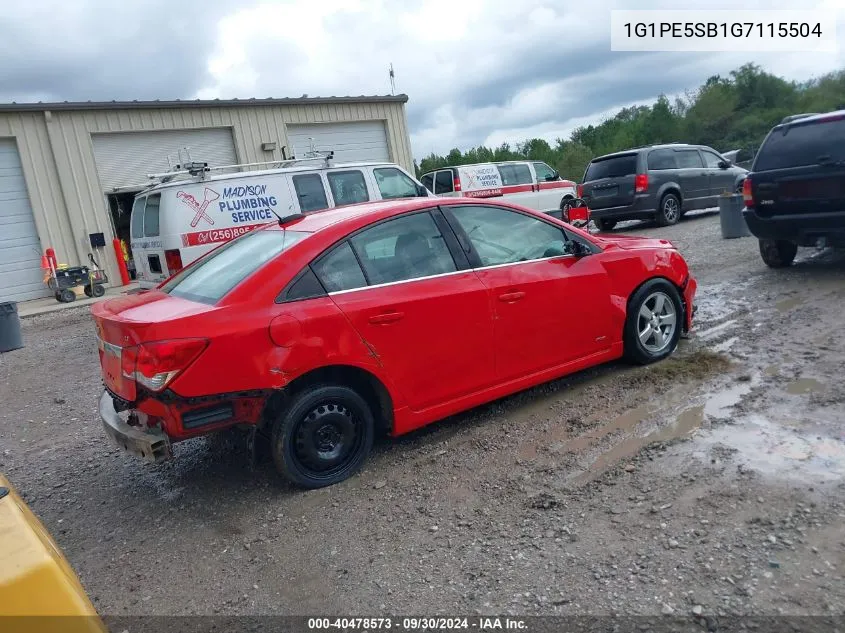 1G1PE5SB1G7115504 2016 Chevrolet Cruze Limited 1Lt Auto