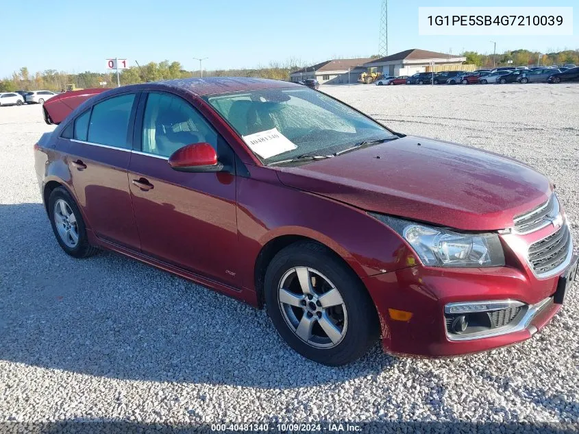 1G1PE5SB4G7210039 2016 Chevrolet Cruze Limited 1Lt Auto