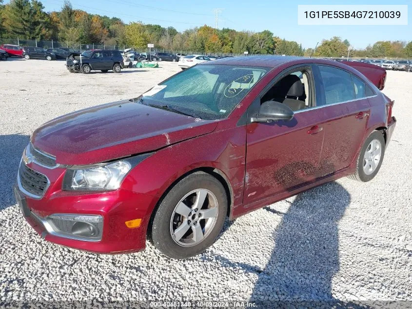 1G1PE5SB4G7210039 2016 Chevrolet Cruze Limited 1Lt Auto