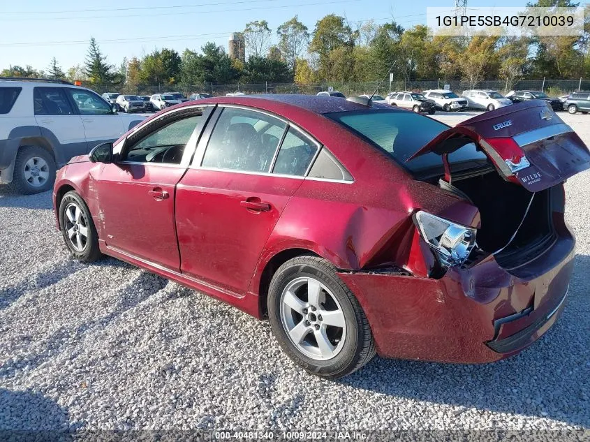 2016 Chevrolet Cruze Limited 1Lt Auto VIN: 1G1PE5SB4G7210039 Lot: 40481340