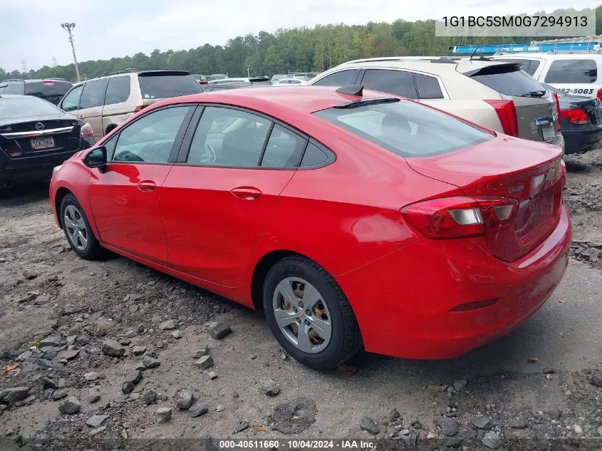 2016 Chevrolet Cruze Ls Auto VIN: 1G1BC5SM0G7294913 Lot: 40511660