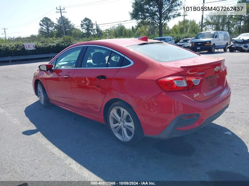 2016 Chevrolet Cruze Xlt VIN: 1G1BG5SM4G7262437 Lot: 40517568