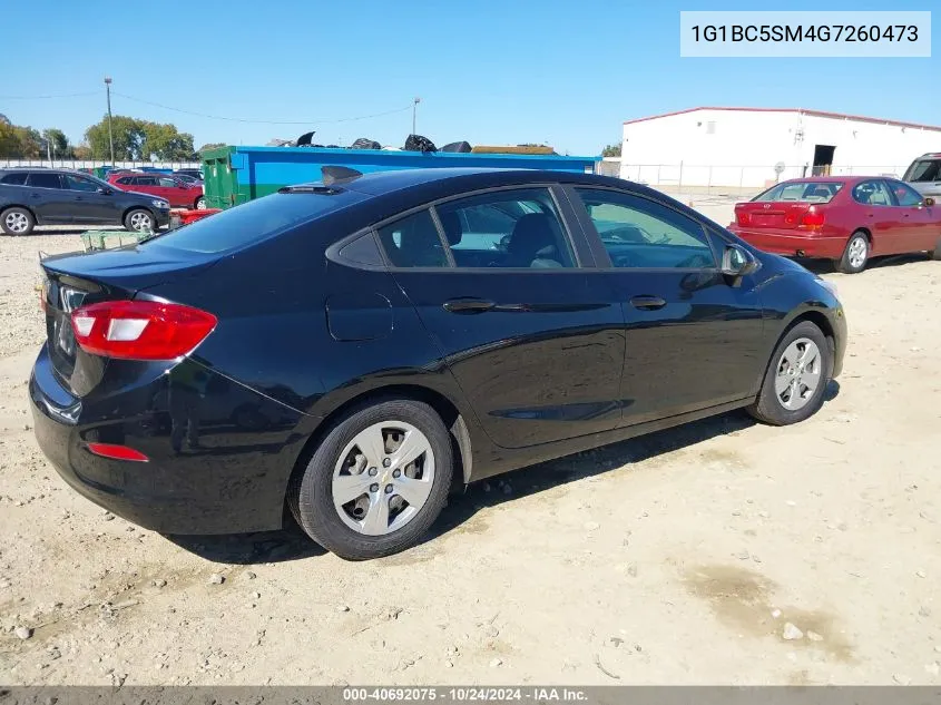 2016 Chevrolet Cruze Ls Auto VIN: 1G1BC5SM4G7260473 Lot: 40692075