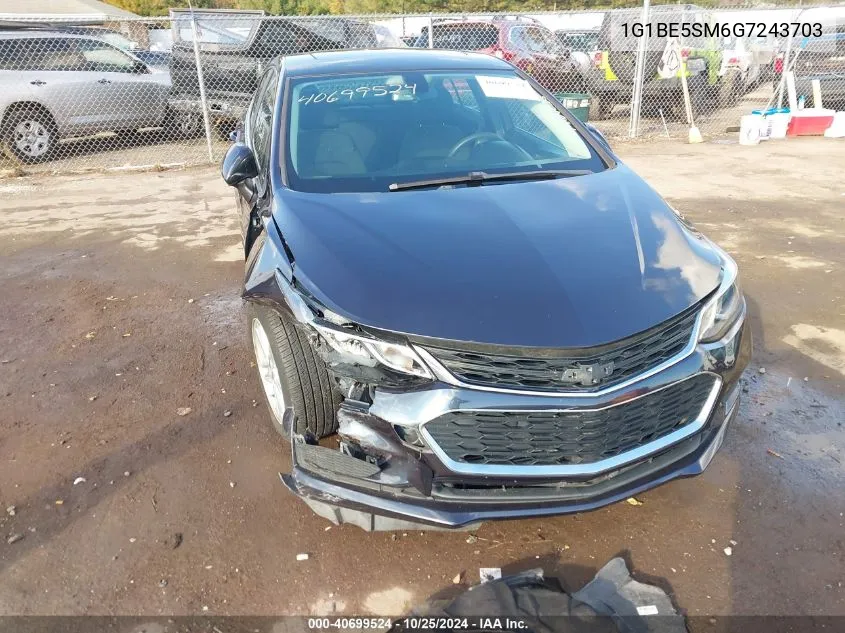 1G1BE5SM6G7243703 2016 Chevrolet Cruze Lt Auto