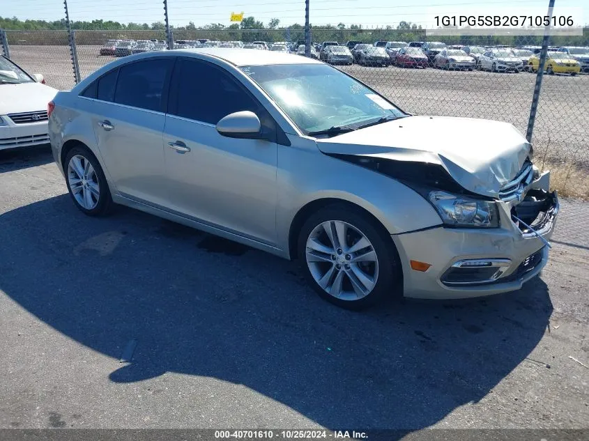 1G1PG5SB2G7105106 2016 Chevrolet Cruze Limited Ltz Auto