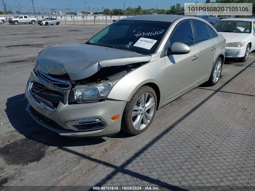 2016 Chevrolet Cruze Limited Ltz Auto VIN: 1G1PG5SB2G7105106 Lot: 40701610