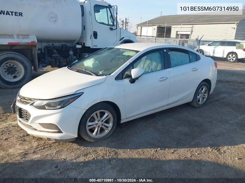 1G1BE5SM6G7314950 2016 Chevrolet Cruze Lt Auto