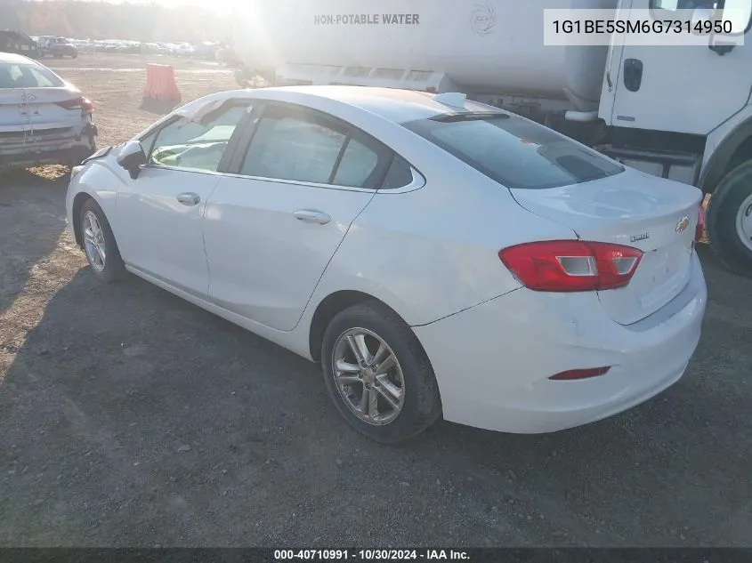 1G1BE5SM6G7314950 2016 Chevrolet Cruze Lt Auto