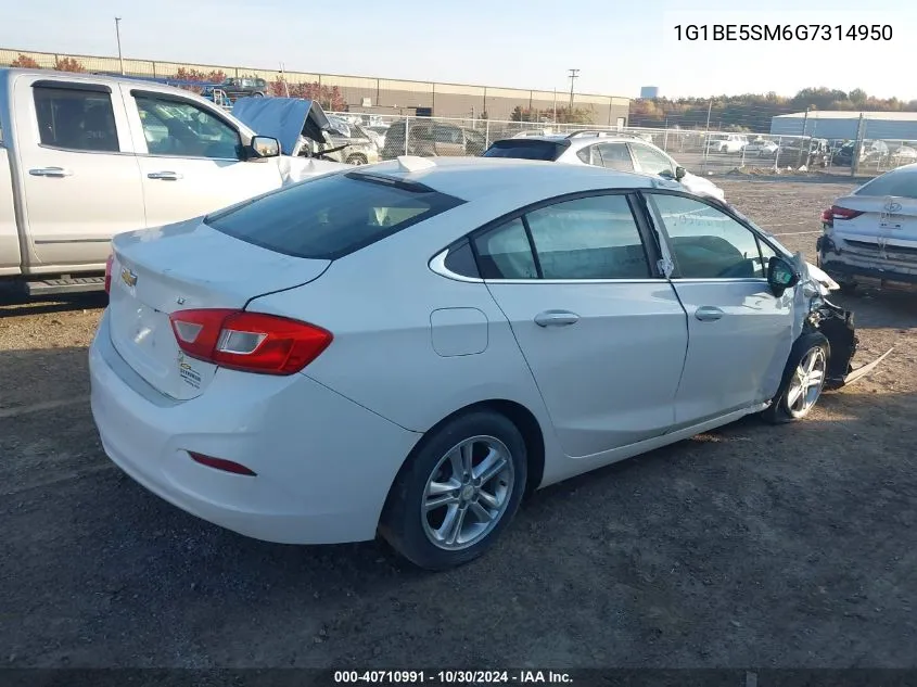 1G1BE5SM6G7314950 2016 Chevrolet Cruze Lt Auto