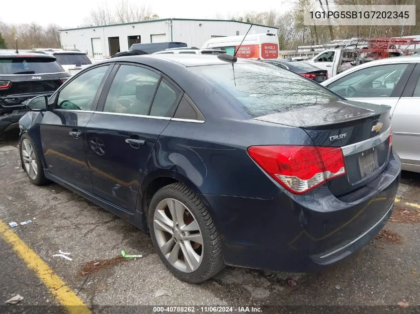 2016 Chevrolet Cruze Limited Ltz Auto VIN: 1G1PG5SB1G7202345 Lot: 40788262