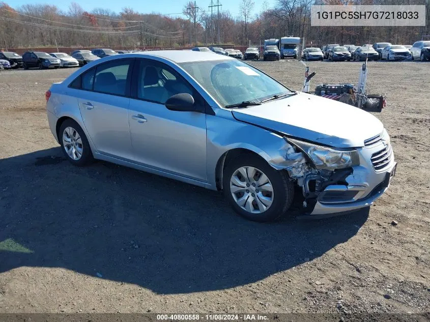 2016 Chevrolet Cruze Limited Ls Auto VIN: 1G1PC5SH7G7218033 Lot: 40800558