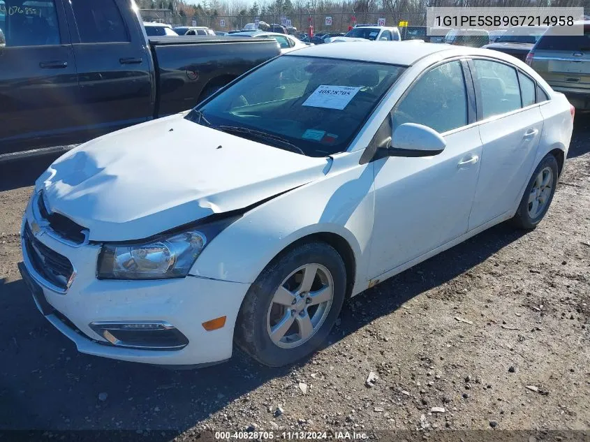 1G1PE5SB9G7214958 2016 Chevrolet Cruze Limited 1Lt Auto