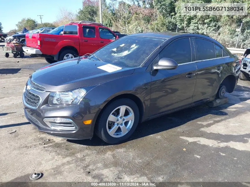 2016 Chevrolet Cruze Limited 1Lt Auto VIN: 1G1PE5SB6G7138034 Lot: 40833808