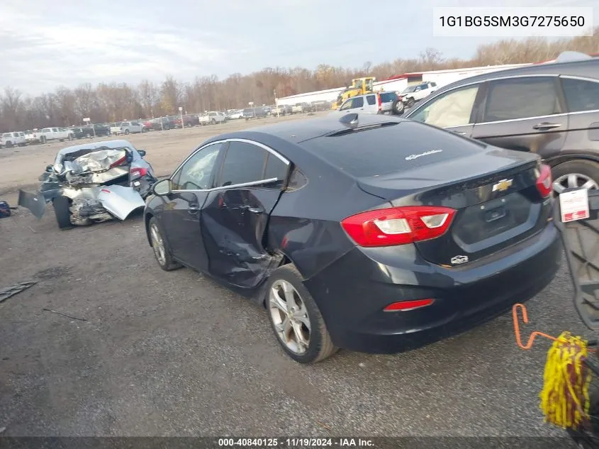 2016 Chevrolet Cruze Premier Auto VIN: 1G1BG5SM3G7275650 Lot: 40840125