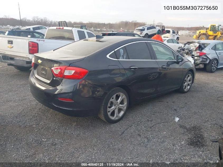 2016 Chevrolet Cruze Premier Auto VIN: 1G1BG5SM3G7275650 Lot: 40840125