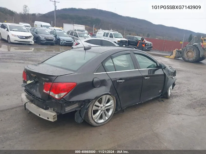 2016 Chevrolet Cruze Limited Ltz VIN: 1G1PG5SBXG7143909 Lot: 40865500