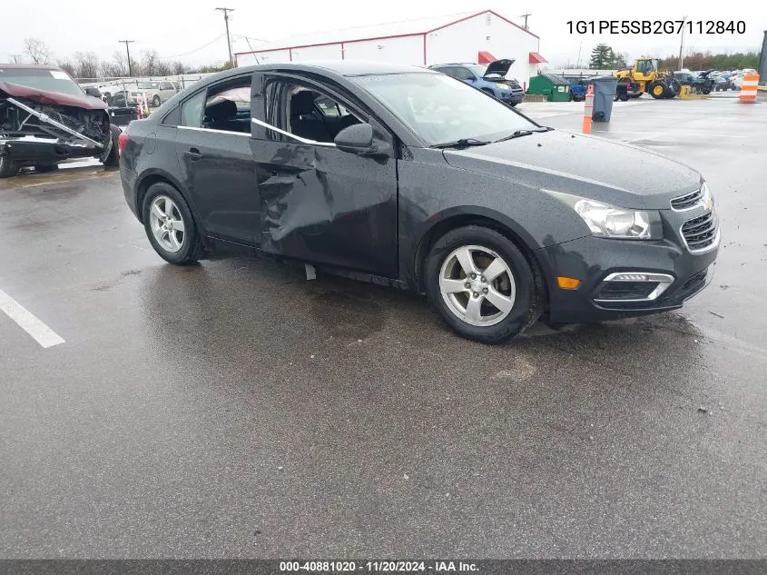 2016 Chevrolet Cruze Limited 1Lt Auto VIN: 1G1PE5SB2G7112840 Lot: 40881020