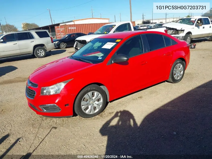 2016 Chevrolet Cruze Limited Ls Auto VIN: 1G1PC5SH0G7203731 Lot: 40926340