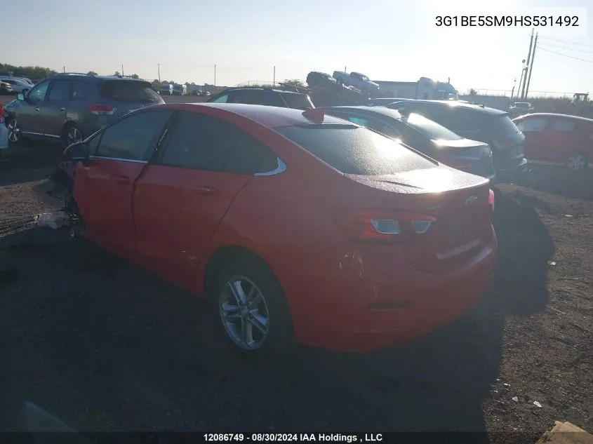 2017 Chevrolet Cruze VIN: 3G1BE5SM9HS531492 Lot: 12086749