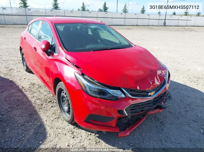 2017 Chevrolet Cruze VIN: 3G1BE6SMXHS507112 Lot: 12091205