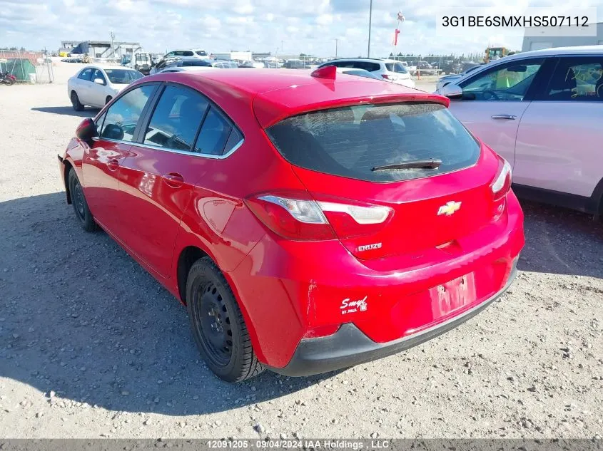 2017 Chevrolet Cruze VIN: 3G1BE6SMXHS507112 Lot: 12091205