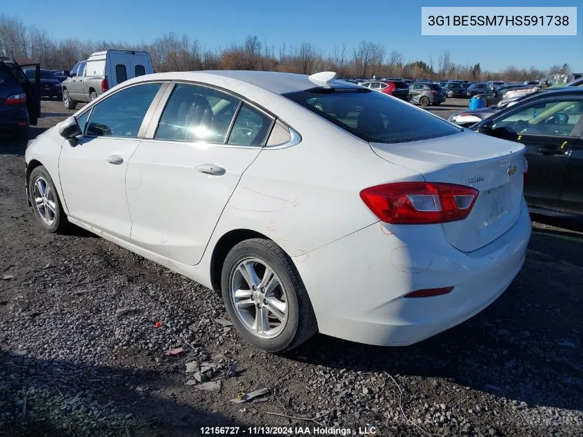 2017 Chevrolet Cruze Lt VIN: 3G1BE5SM7HS591738 Lot: 12156727