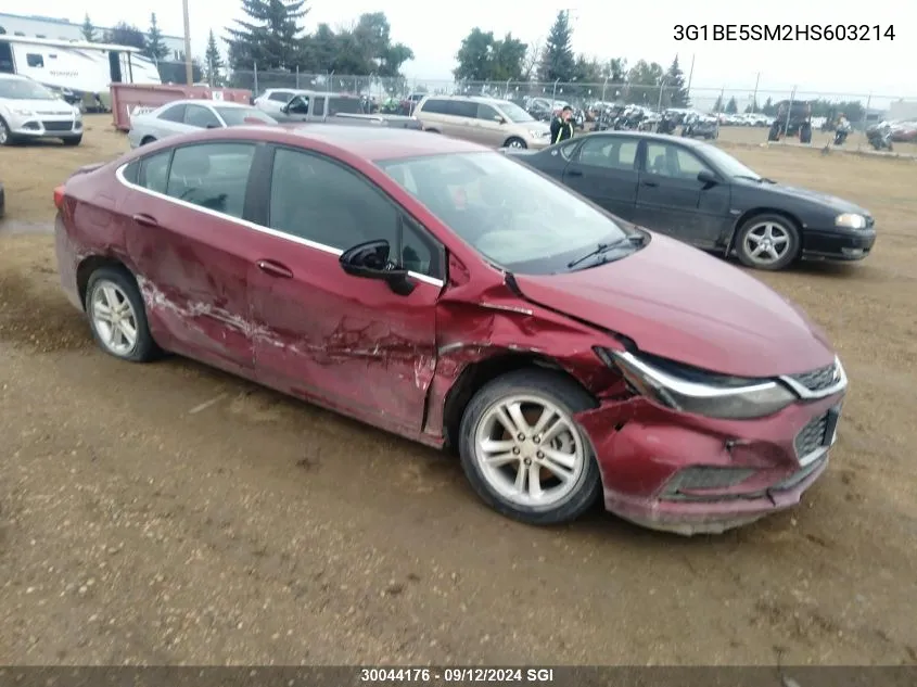 2017 Chevrolet Cruze Lt VIN: 3G1BE5SM2HS603214 Lot: 30044176