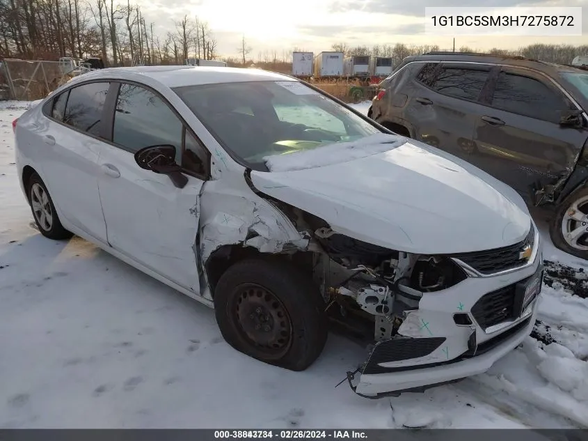 2017 Chevrolet Cruze Ls Auto VIN: 1G1BC5SM3H7275872 Lot: 38843734