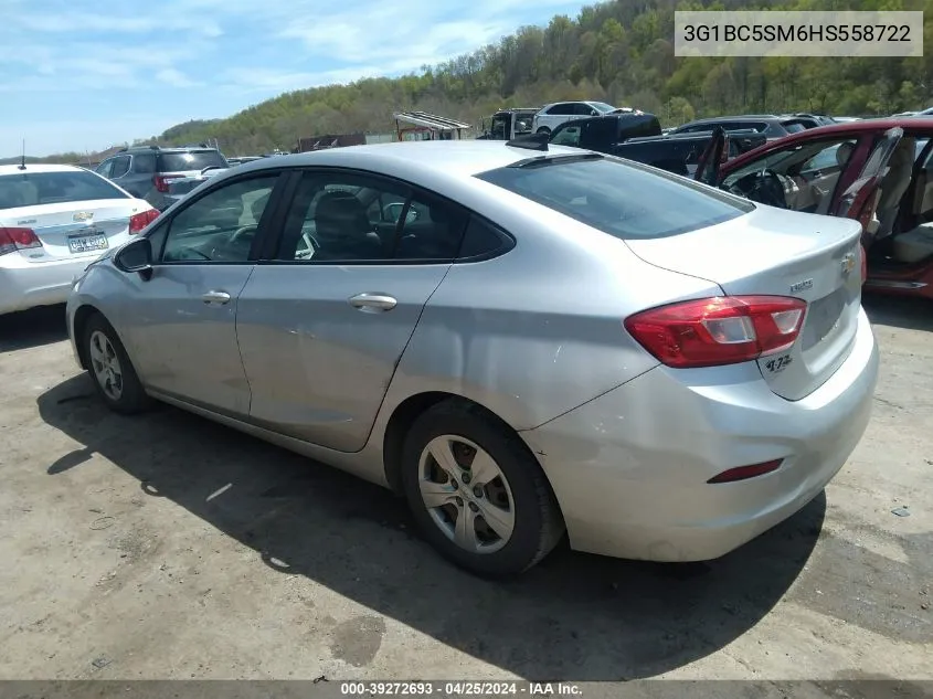 2017 Chevrolet Cruze Ls Auto VIN: 3G1BC5SM6HS558722 Lot: 39272693