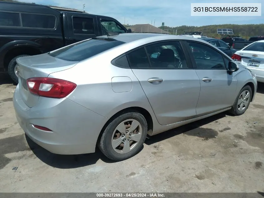 2017 Chevrolet Cruze Ls Auto VIN: 3G1BC5SM6HS558722 Lot: 39272693