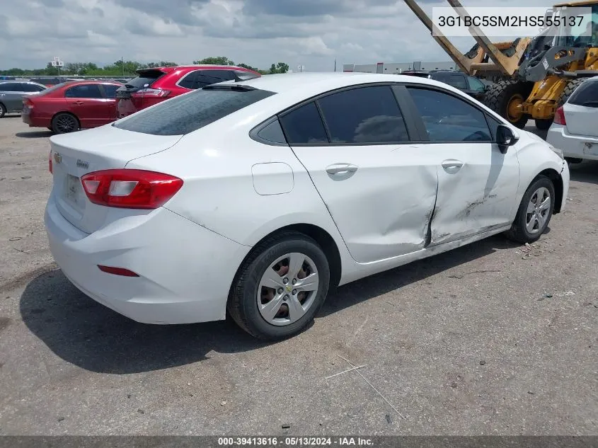 2017 Chevrolet Cruze Ls Auto VIN: 3G1BC5SM2HS555137 Lot: 39413616