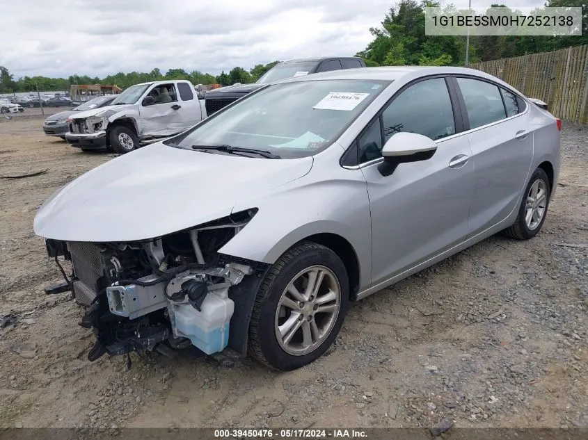 2017 Chevrolet Cruze Lt Auto VIN: 1G1BE5SM0H7252138 Lot: 39450476