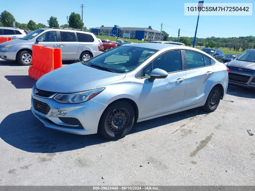 2017 Chevrolet Cruze Ls Auto VIN: 1G1BC5SM7H7250442 Lot: 39623440